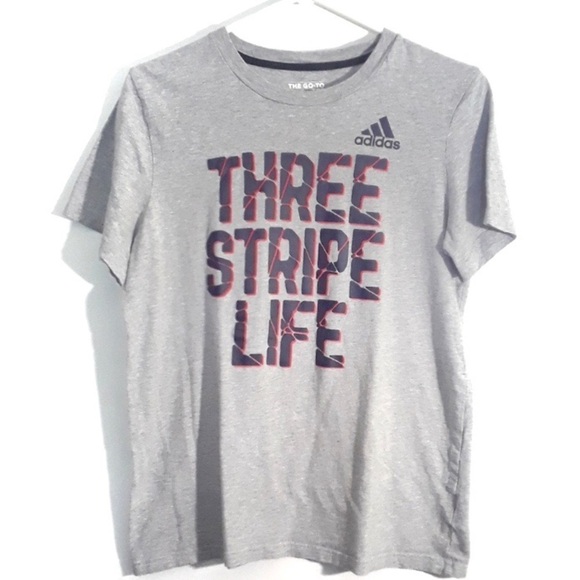 Adidas Youth Boys Athletic T Shirt Size Large - Picture 1 of 6